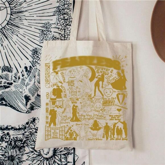 Singer Fan Gift Album Name Inspired Tour Concert Tote Bags - Picture 3 of 7